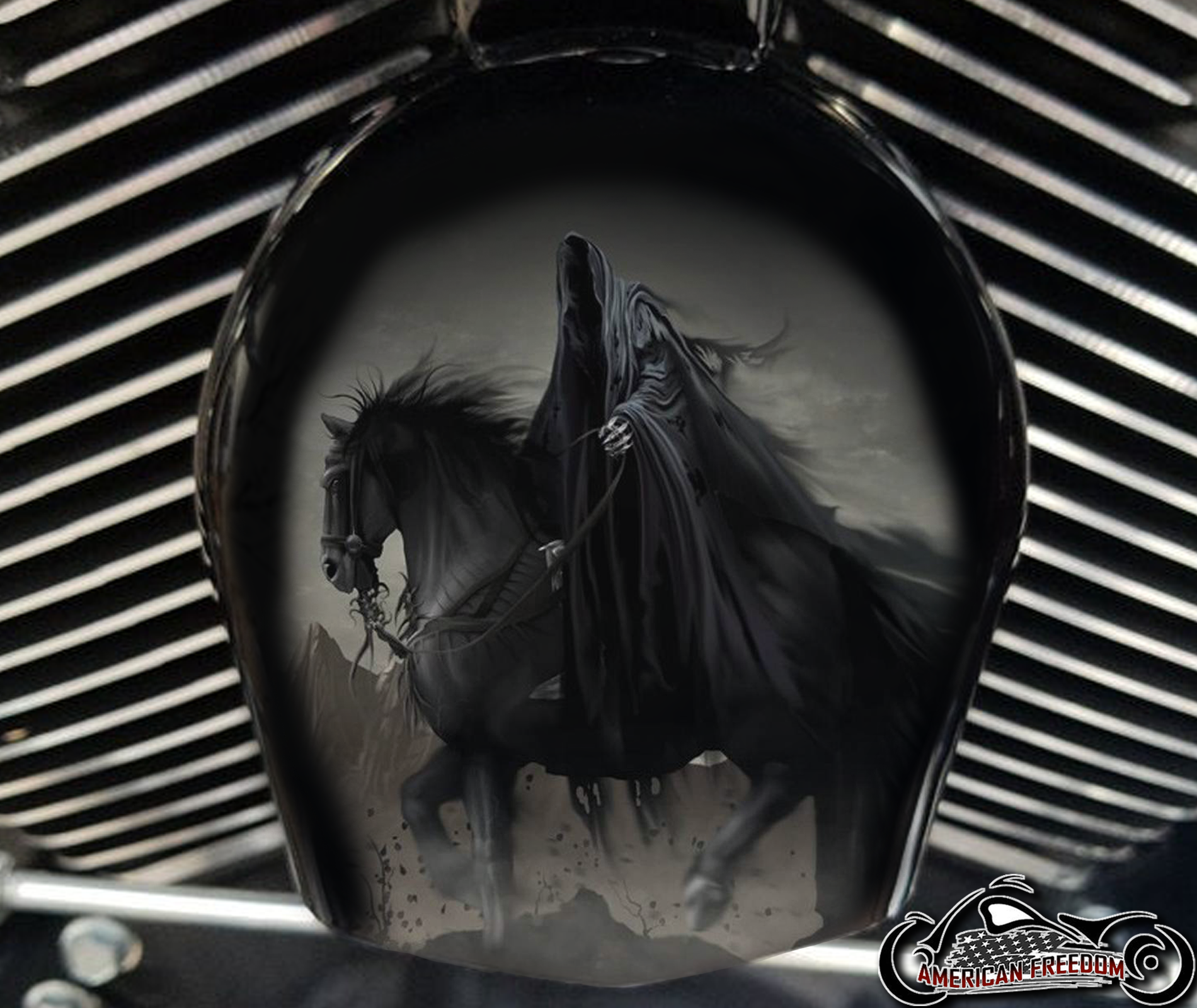Custom Horn Cover - Reaper On Horse